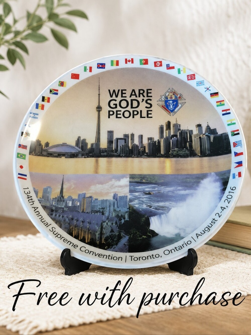 Free With Purchase Knights of Columbus 134th Annual supreme Convention plate